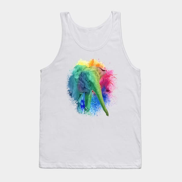 Colorful Elephant Zoo Tank Top by anbartshirts